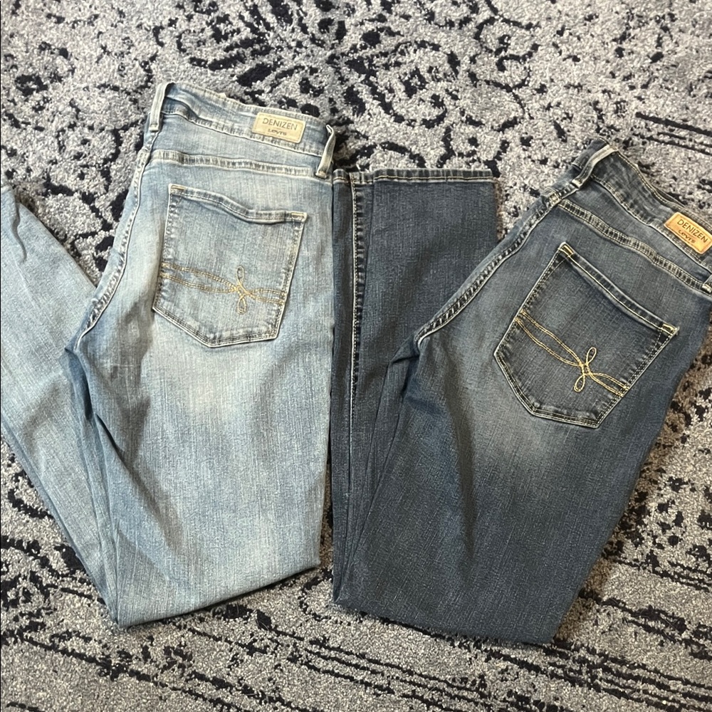 TWO PAIRS! Denizen Levi's Women's 27x32 size 4 | one light one dark